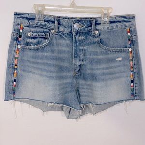 Embroidered Garage Jean Shorts!!